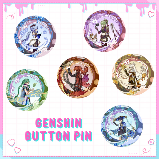 Genshin Impact Button Pin Set 9