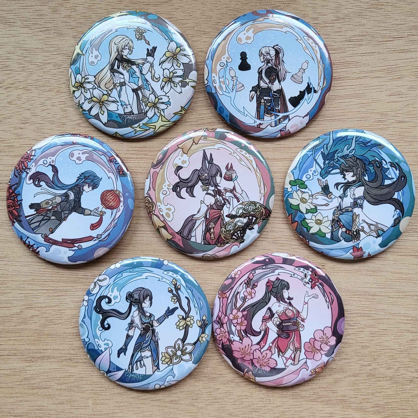 Honkai Rail Badge Pin Set