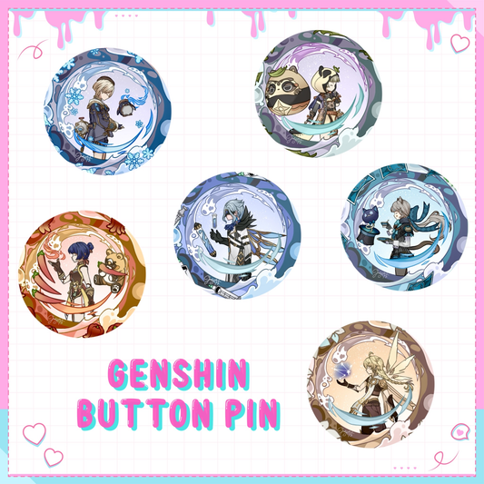 Genshin Impact Button Pin Set 2