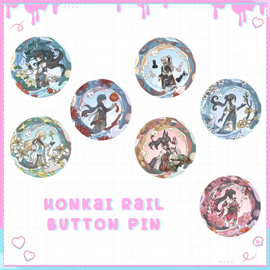 Honkai Rail Badge Pin Set