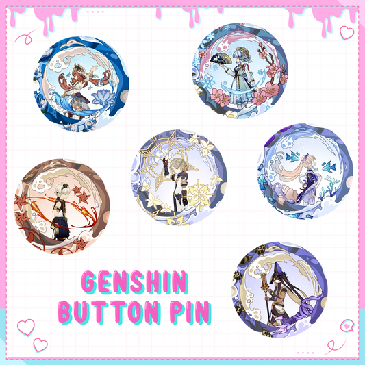 Genshin Impact Button Pin Set 6