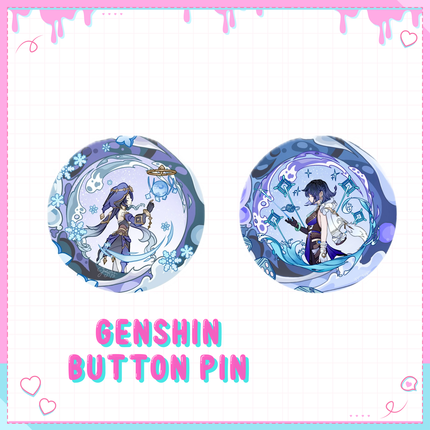 Genshin Impact Button Pin Set 10