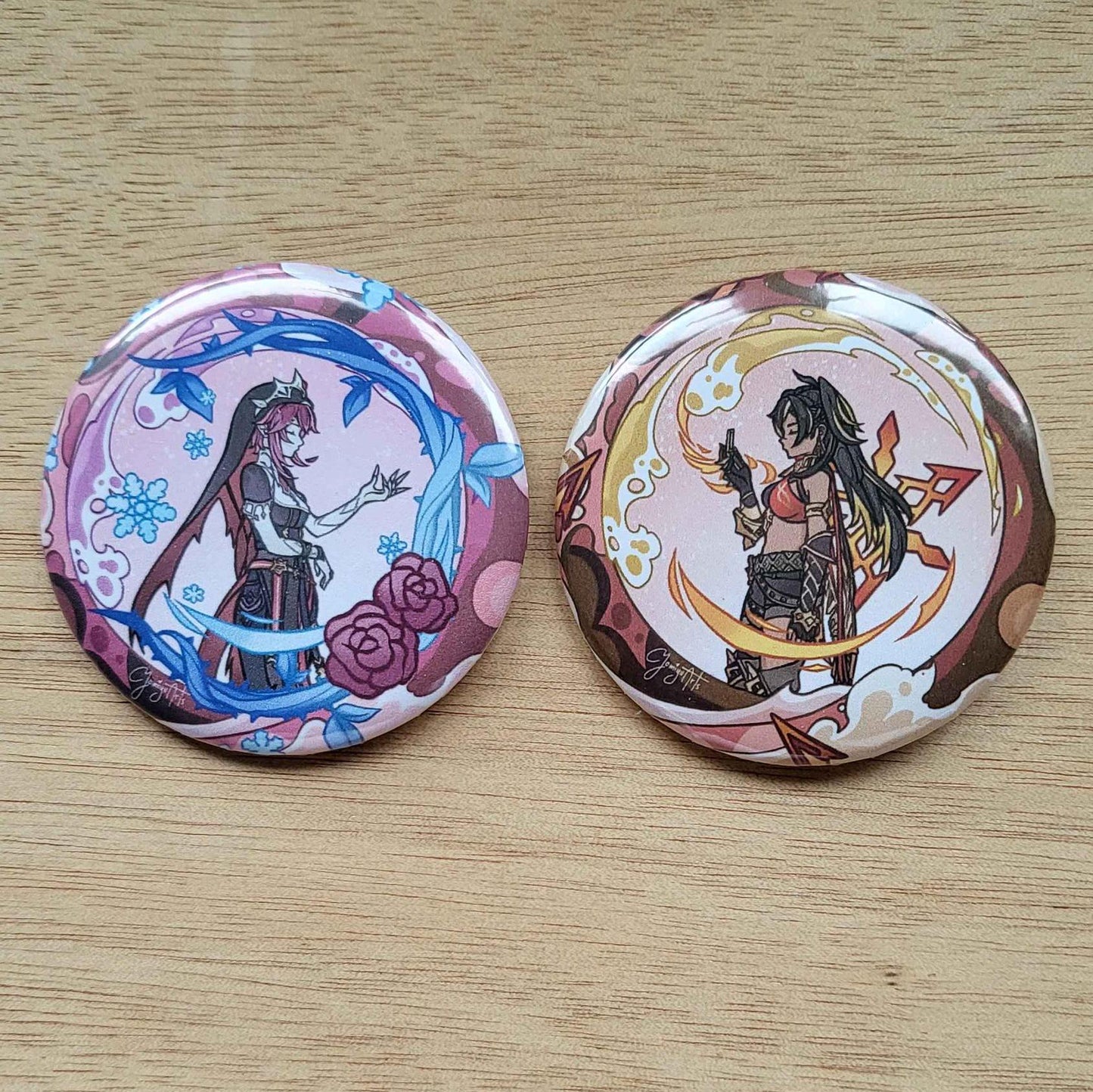 Genshin Impact Button Pin Set 8