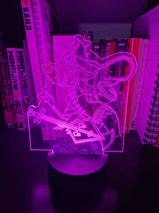Genshin Impact Xinyan Fan-made LED Light