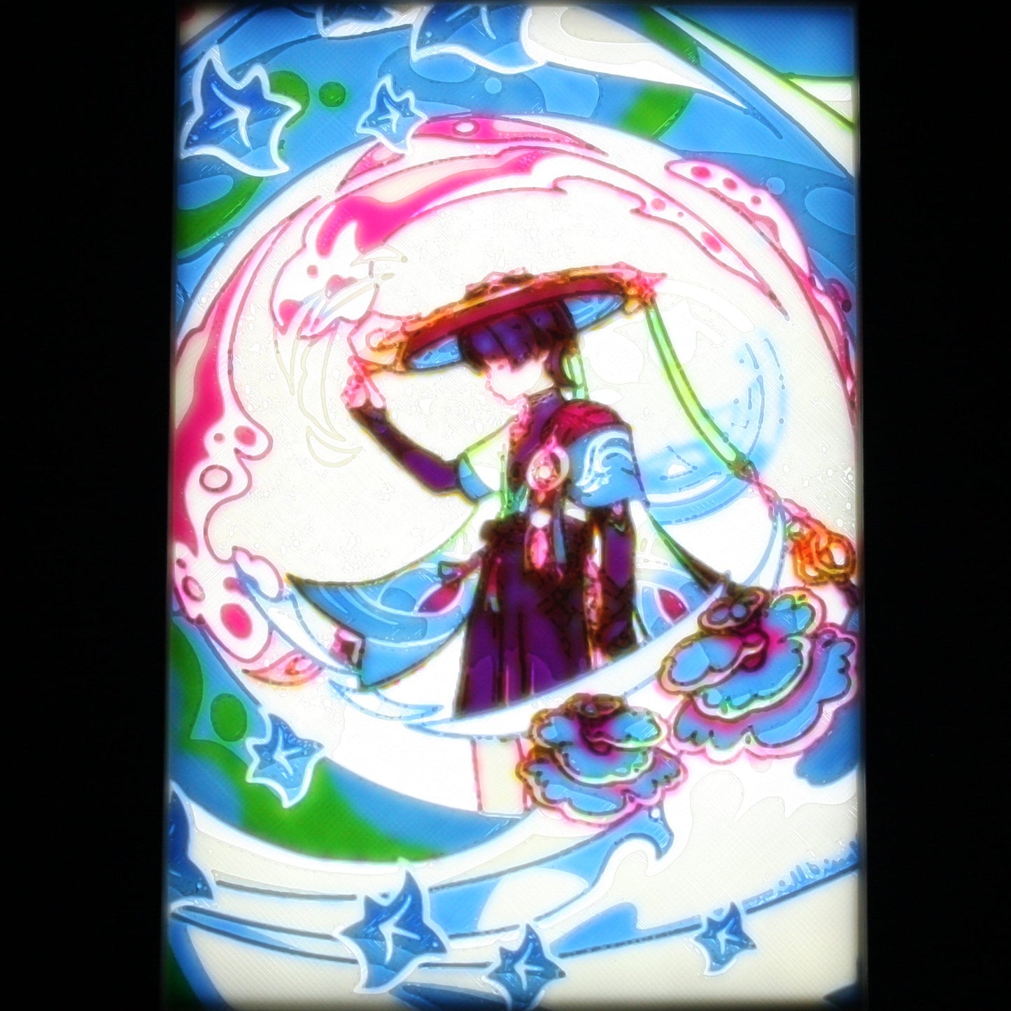 Wanderer in a blue background.