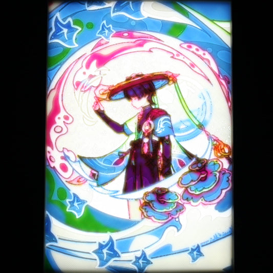 Wanderer in a blue background.