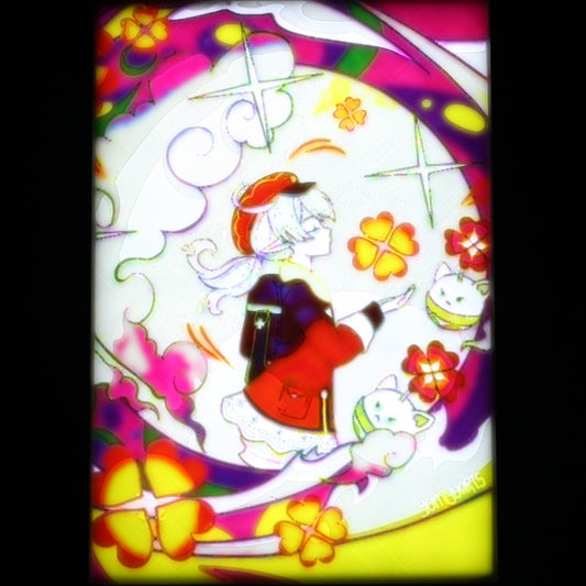 Klee in a floral flower background.