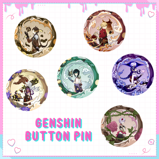 Genshin Impact Button Pin Set 4