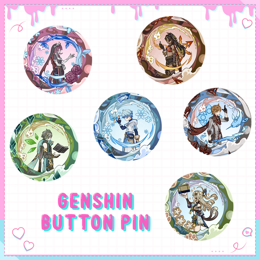 Genshin Impact Button Pin Set 8
