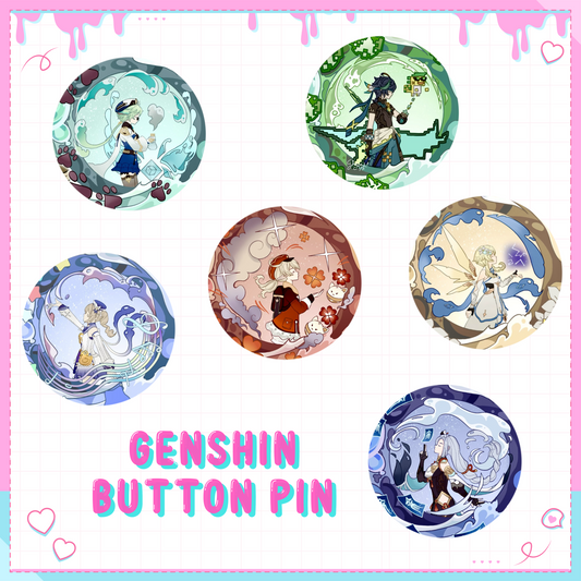 Genshin Impact Button Pin Set 3