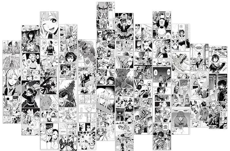 Custom anime wall decor | Black & White