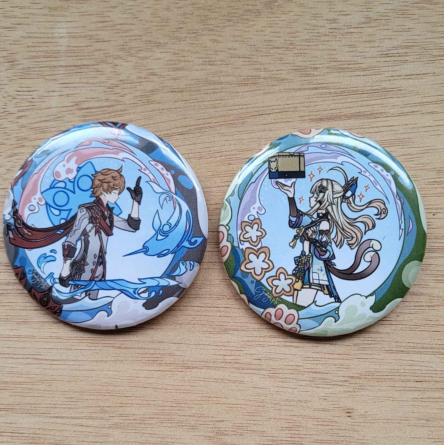 Genshin Impact Button Pin Set 8